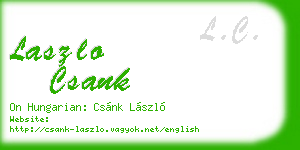 laszlo csank business card